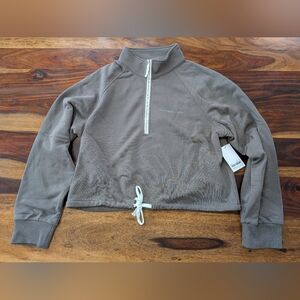 Gray Quarter-Zip Pullover